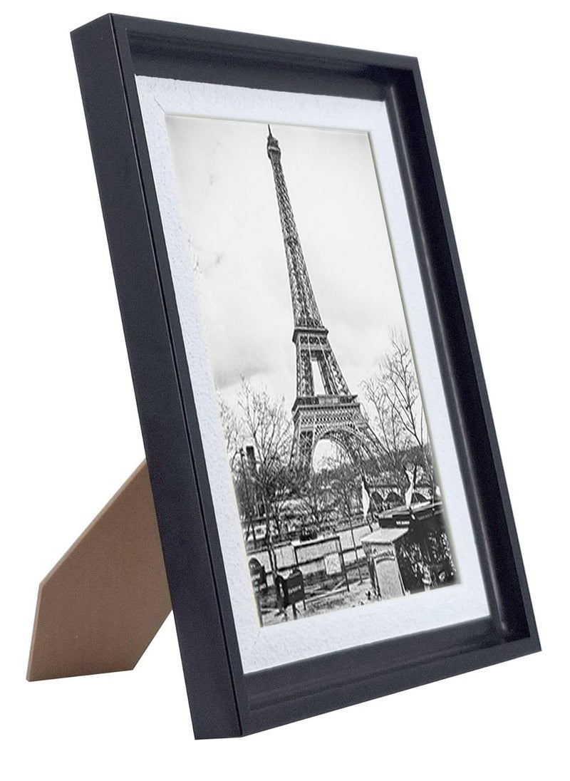 Decorhills Photo Frame Single with Tabletop & Wall Mount Display for 5x7 Inch Photo Size, Ideal Addition to Any Décor Elegant Black Frame, 2-Piece  - Image 4