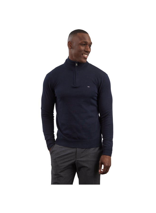 Eden Park cotton jersey jumper with trucker neck  - Image 1