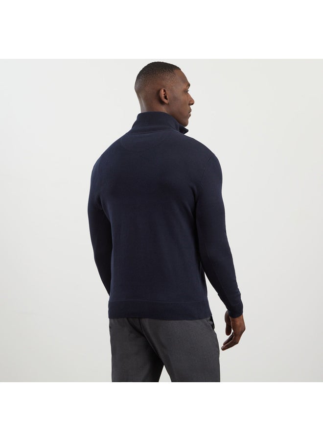 Eden Park cotton jersey jumper with trucker neck  - Image 3