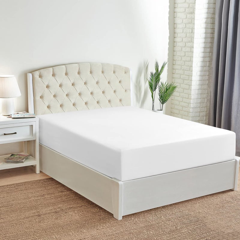 Mellanni California King Fitted Sheet - Iconic Collection Bedding Sheets with up to 16 inch Deep Pocket - Soft & Cooling - Fade & Stain Resistant - 1 PC (Cal King, White) - Image 3