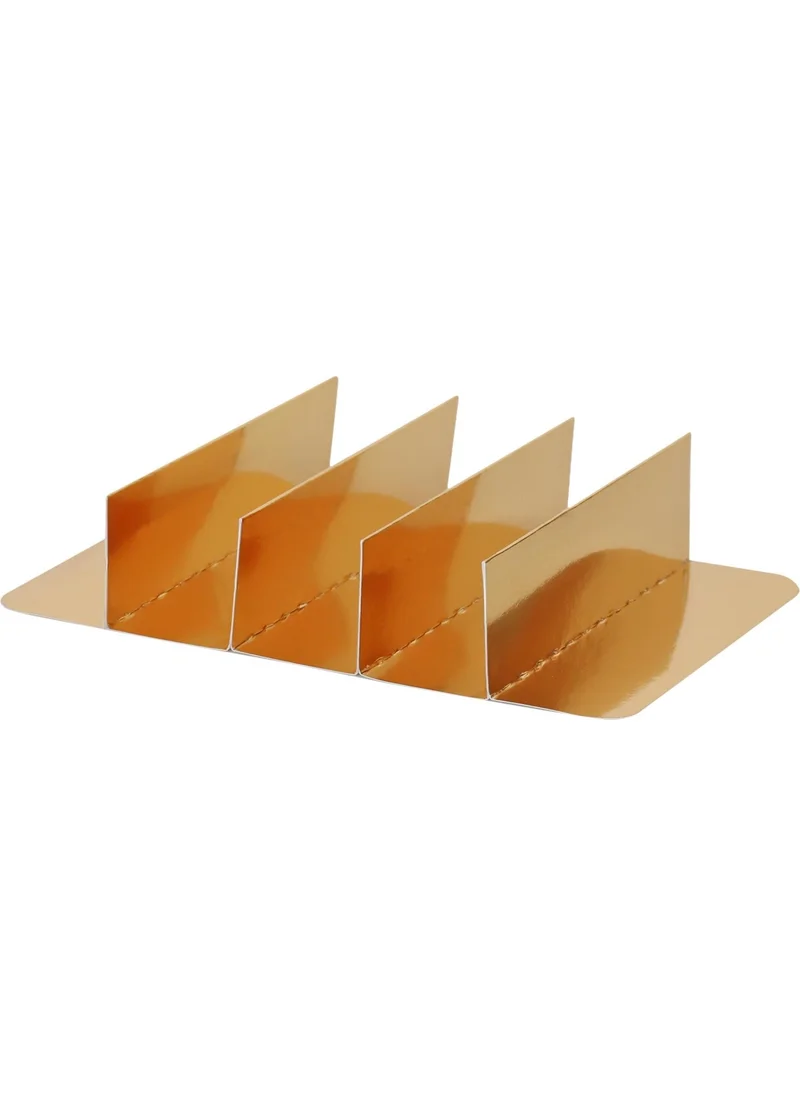 Ambalaj Pazarı 5 Compartment Metal Box Separator Gold 19X13,5X4,5 cm - 10 Pieces