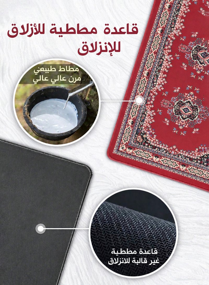 Squarecircle Bohemian Coffee Mat 80×40cm, Arabic Style Waterproof Non-Slip Coffee Machine Pad for Kitchen Counter, Coffee Bar, Cups, Mugs & Accessories - Image 4