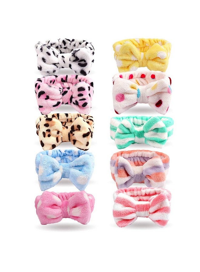 Canitor 10 Pack Spa Headbands Towel Headbands For Washing Face Bow Headbands For Women Spa Headbands Facial Headband - Image 1