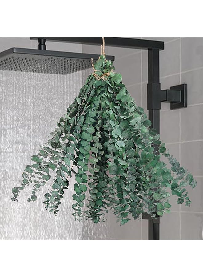 The Bros سيقان الأوكالبتوس المجففة 15 قطعة للأوكالبتوس لتزيين الحمام نباتات مجففة أوراق الأوكالبتوس المعلقة فروع لتزيين الحمام (15 قطعة) - Image 1