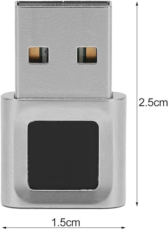 USB Fingerprint Reader Black 360 Degree Touch High Sensitivity Sensor Fast Matching Auto Improvement Compatible Windows 10 11 - Image 4