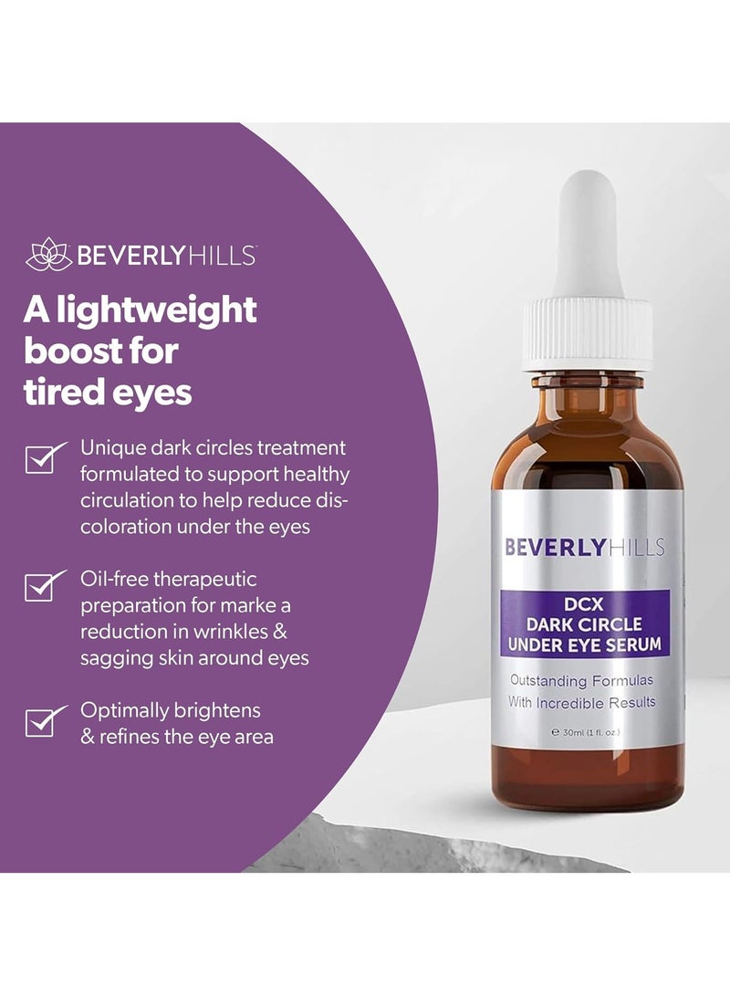 Beverly Hills DCX Under Eye Serum for Wrinkles Puffy Eyes and Dark Cirlces Treatment for All Skin Types Anti Wrinkle Serum with Seaweed Hyaluronic Acids and Peptides for Hydrated and Soft Skin 30 mL - Image 2