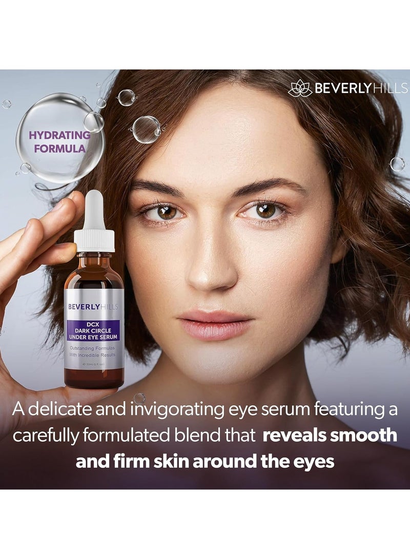 Beverly Hills DCX Under Eye Serum for Wrinkles Puffy Eyes and Dark Cirlces Treatment for All Skin Types Anti Wrinkle Serum with Seaweed Hyaluronic Acids and Peptides for Hydrated and Soft Skin 30 mL - Image 3