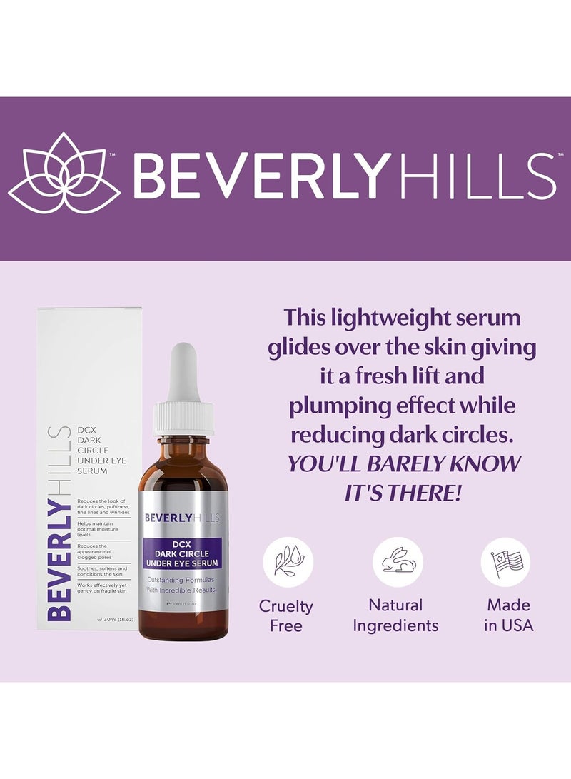Beverly Hills DCX Under Eye Serum for Wrinkles Puffy Eyes and Dark Cirlces Treatment for All Skin Types Anti Wrinkle Serum with Seaweed Hyaluronic Acids and Peptides for Hydrated and Soft Skin 30 mL - Image 5