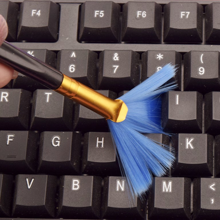فرشاة تنظيف الكمبيوتر على شكل مروحة جديدة لسطح المكتب فرشاة تنظيف لوحة المفاتيح فرشاة تنظيف إصلاح الهاتف المحمول - Image 4