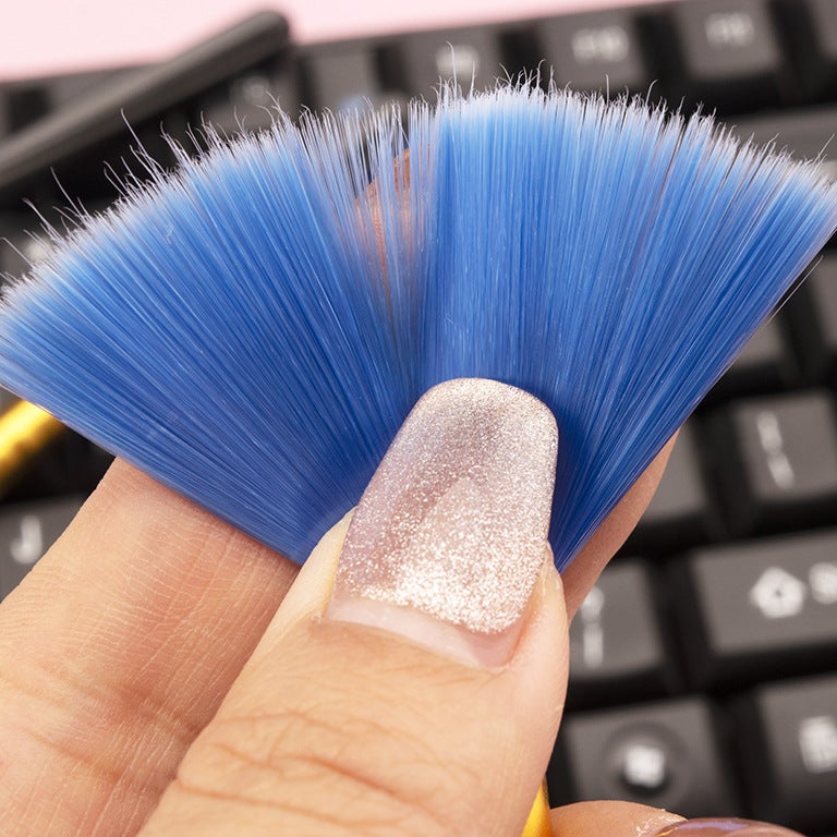 فرشاة تنظيف الكمبيوتر على شكل مروحة جديدة لسطح المكتب فرشاة تنظيف لوحة المفاتيح فرشاة تنظيف إصلاح الهاتف المحمول - Image 5