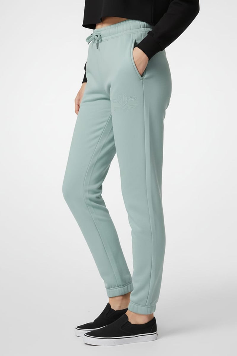 GANT Women Regular Fit Embroidered Logo Jogger Pants, Turquoise - Image 3