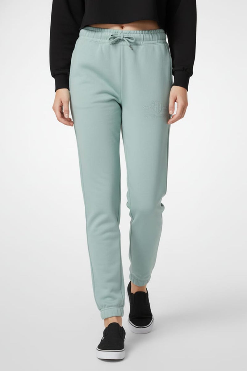 GANT Women Regular Fit Embroidered Logo Jogger Pants, Turquoise - Image 1