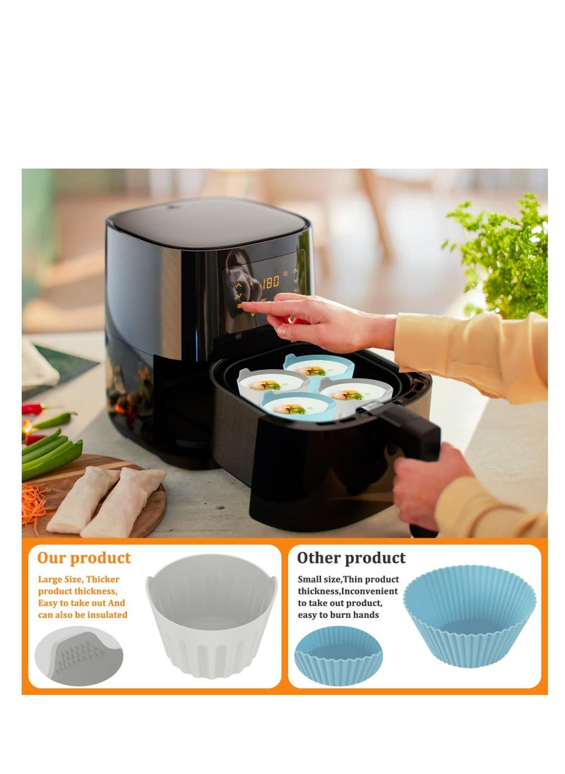 Generic - Silicone Air Fryer Egg Mold, Reusable Nonstick Egg Bites Pan Alternative, Egg Boiler Mold Cup, BPA Free, Dishwasher Safe Poached Egg Cups for Microwave Air Fryer Stovetop Egg Cooking (9Pcs) - Image 1