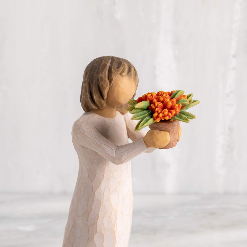 Willow Tree Little Things That Make a Big Difference, Figure Holds Milkweed Plant for Monarch Butterflies, Thank You for Volunteers, Essential Workers, Gardeners, Sculpted Hand-Painted Figure - Image 5