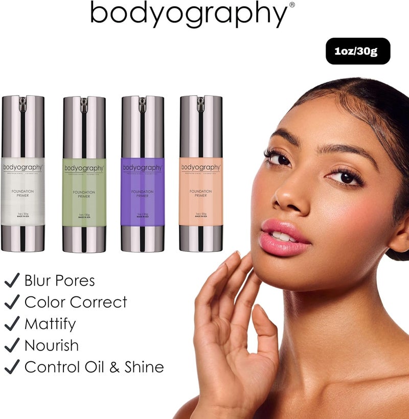Bodyography Foundation Primer (Neutral) - Flawless Anti-Aging Makeup Primer with Vitamin E, Jojoba, and Grapeseed Oil - Image 4
