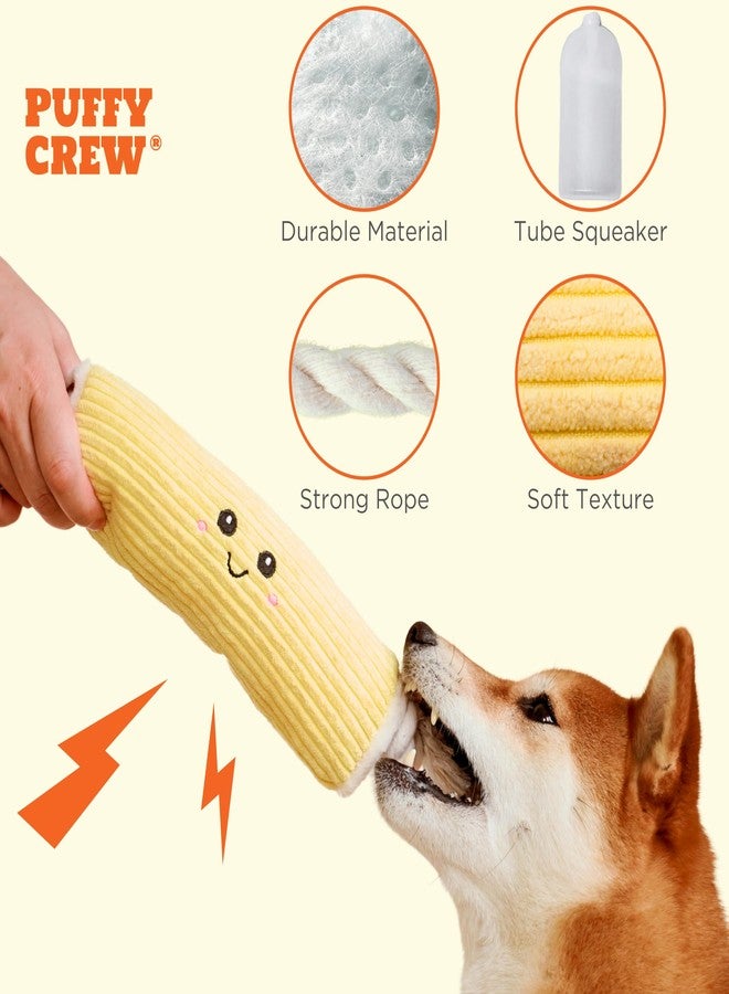 لعبة كلب قطيفة تصدر صوتاً من مجموعة Puffy Crew، مجموعة Bakery Bite_Stick، مقاس 12 بوصة، مناسبة لأحجام مختلفة من الكلاب (سويس رول، كبير) - Image 4