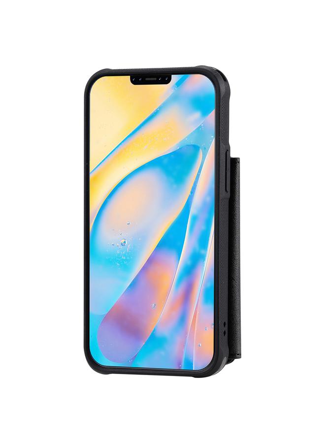 Zaboon Case For iPhone 12 mini Zipper Shockproof Protective Case with Card Slots & Bracket & Photo Holder & Wallet Function - Image 3