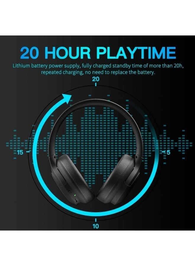 power zone PZ-110 Wireless Over-Ear Headphones with Bluetooth Connectivity, Hi-Fi Stereo Sound, Soft Memory Foam Ear Cushions, Built-in Microphone & Long Battery Life - Image 3