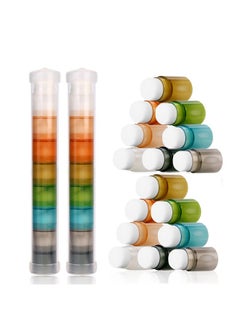 Yoseng 16 Pcs Blending Brushes For Card Makingcard Making Suppliesfinger Blending Brushes Daubers With Storage Boxcrafter Color Coded Handles Ink Blender Toolbrush Head Diameter 0.77"(Dark)  - Image 1
