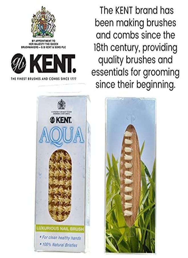 KENT - Nb3 Natural Bristle Fingernail Brush And Hand Scrub Brush For Nails. Beechwood Finger Nail Brush To Clean Nails And Nail Scrubber Brush For Hands Feet Fingernails And Toenails. Made In England - Image 1