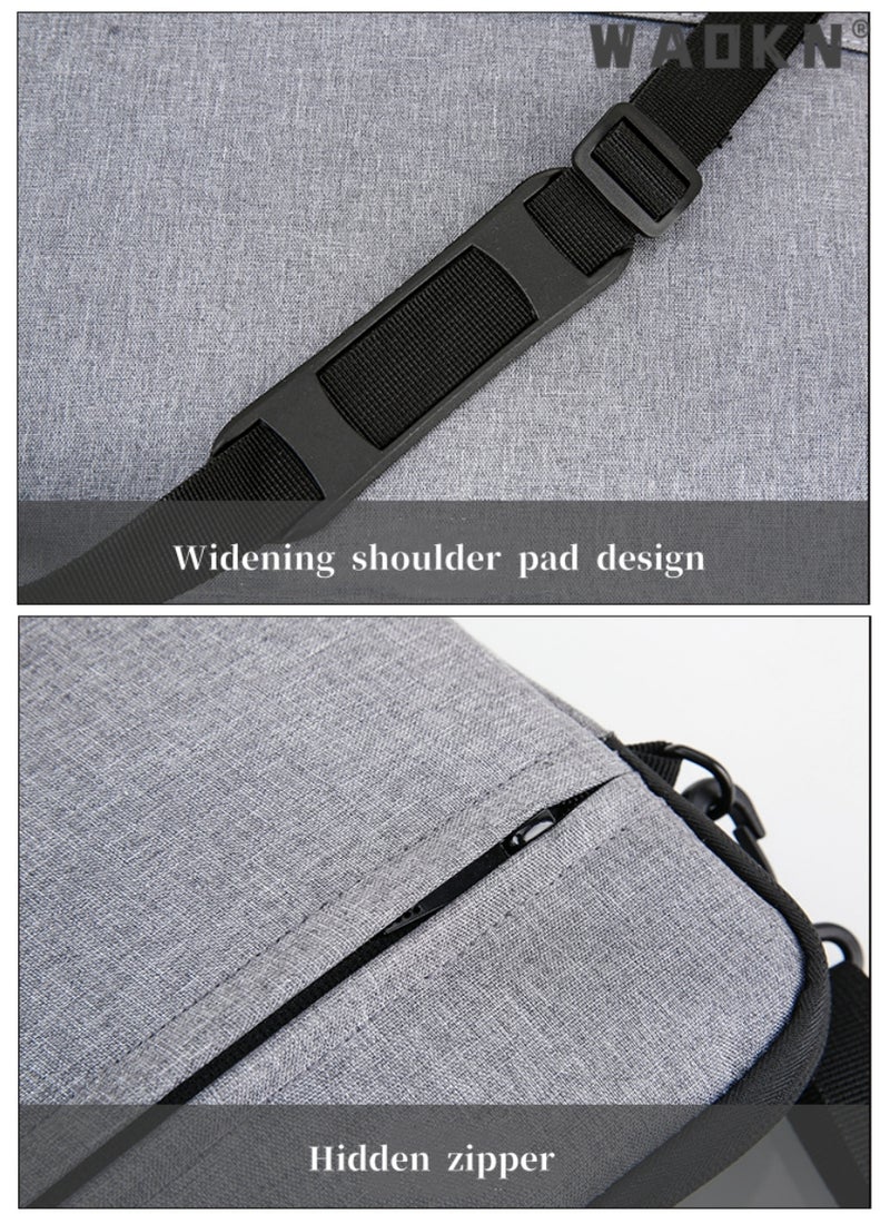 WAOKN 15.6 Inch Laptop Bag Lightweight Computer Bag Travel Business Briefcase Water Resistance Shoulder Messenger Bag Business Briefcase College 14-15.6 Inch Laptop Carrier for Men and Women Work Office  - Image 4