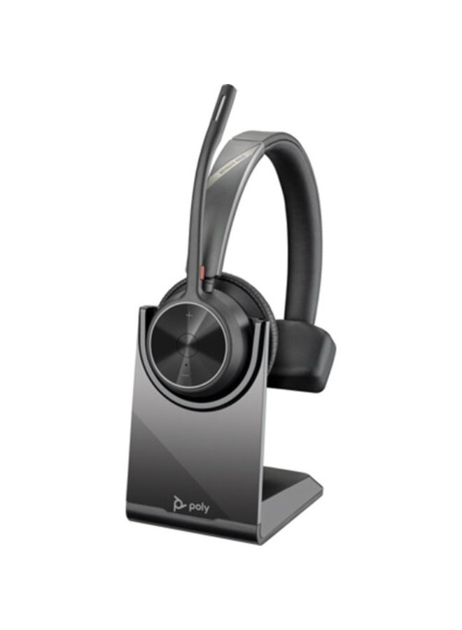 سماعة رأس بلوتوث أحادية Poly Voyager 4310، على الأذن، معتمدة للاتصالات الموحدة، مع دونجل USB-A - Image 1