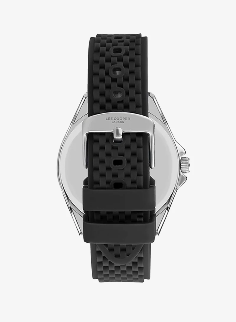 Lee Cooper Dark Blue Men's Silicone Analog Watch LC07361.391 - 45 mm for Men | Best Price UAE