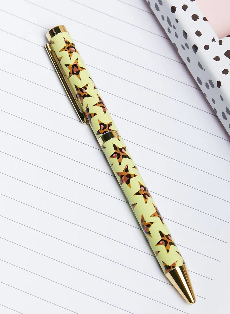 eleanor bowmer Leopard Star Boxed Pen