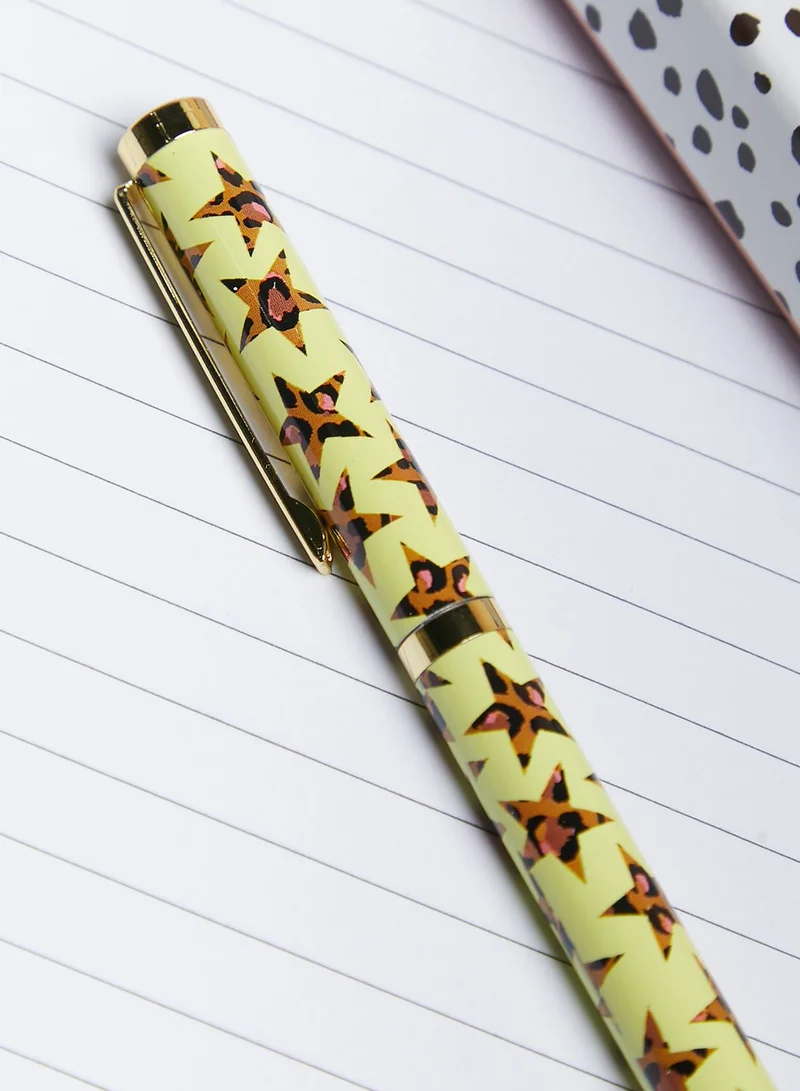 eleanor bowmer Leopard Star Boxed Pen