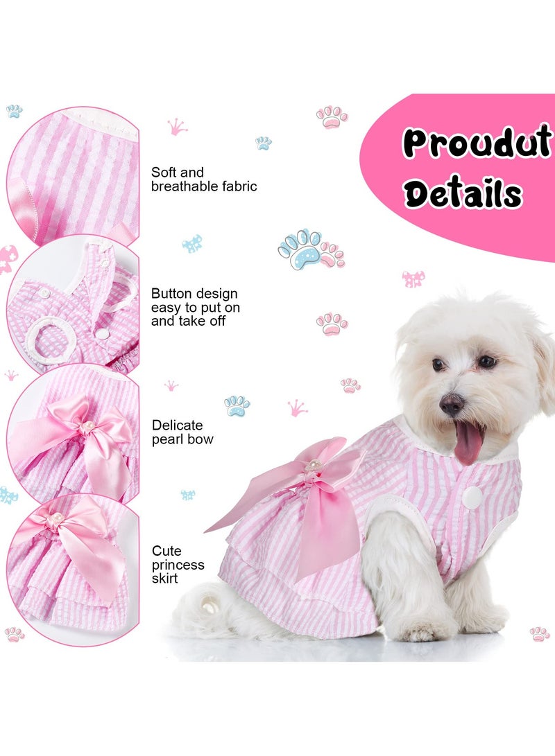 erorex 4 Pieces Dog Dresses for Small Medium Dogs Puppy Clothes Summer Princess Pet Dresses Girl Female Doggie Tutu Skirt Apparel for Chihuahua Yorkies Pup Cat Outfit(Medium)  - Image 3