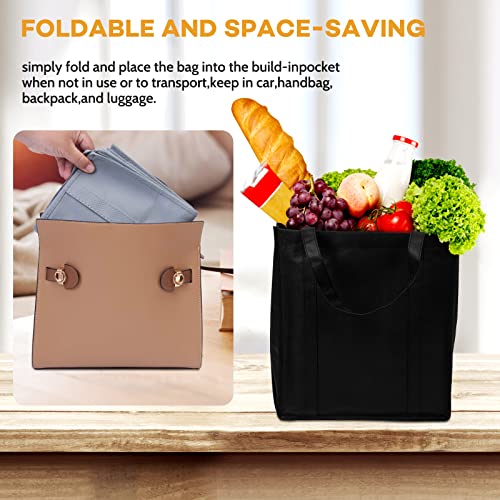 JERIA 24-Pack Reusable Grocery Bags，Large Washable Foldable Shopping Bags，Heavy Duty Tote Bags with Reinforced Handles - Image 5