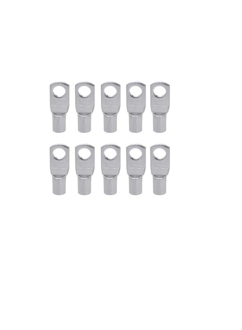 Copper Cable Lugs 10Pcs Set-Wire Terminals, Connector Cable lugs Ring Battery SC Terminals, for Marine, Solar, Automotive, Electric, Home Applications etc (Hole Size 10mm, Cable Size 35mm)  - Image 1