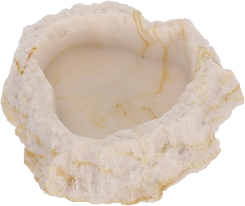 وعاء تغذية الصخور للزواحف، طبق ماء لسلحفاة، أبو بريص، ثعبان، إكسسوارات حوض، حجر طبيعي - Image 2