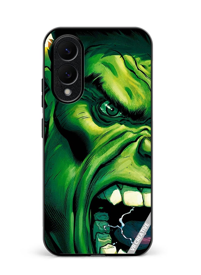 VR CREATIVE Protective Case Cover For Samsung Galaxy S25 Edge Hulk Face Design Multicolour