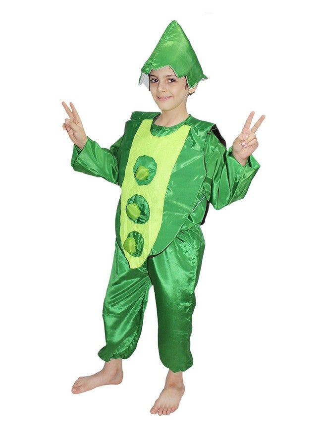 Kaku Fancy Dresses Polyester Peas Vegetables Costume -Green, 7-8 Years, for Boys & Girls - Image 2