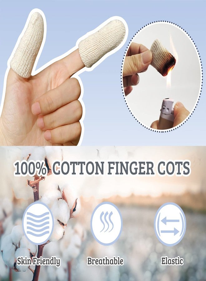 MIG4U 20 Pcs Cotton Finger Cots, Reusable Finger Protectors for Cuts Wounds, Arthritis, Eczema, Bruises, Calluses, Cracking Thumbs Healing, Fingernail Caps/Stall/Cushion/Cover, L/XL - Image 2