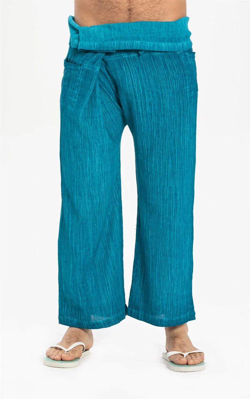 اليش شيل بيزي Men's Sile Diaper Thai Fishing Trousers Turquoise Trkz