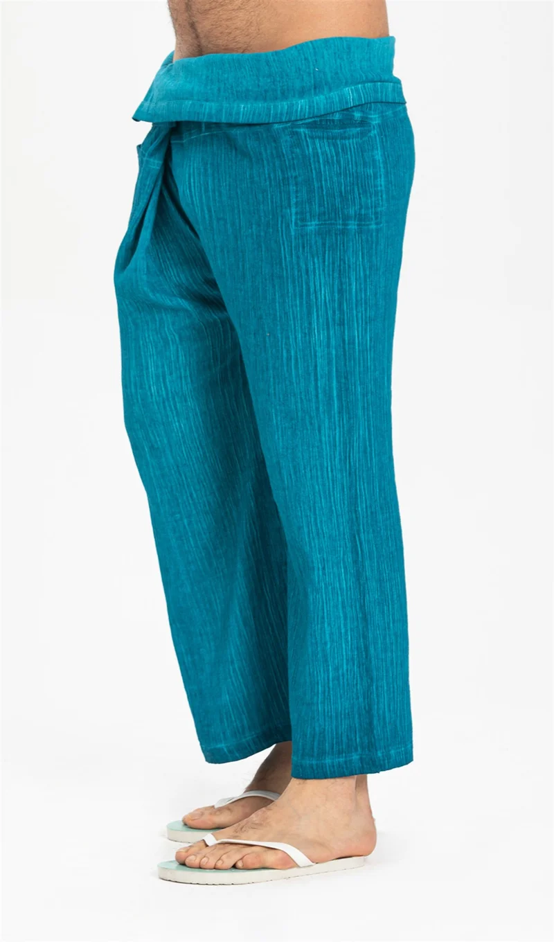 اليش شيل بيزي Men's Sile Diaper Thai Fishing Trousers Turquoise Trkz