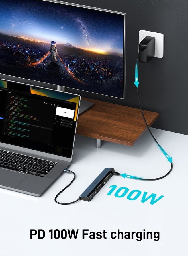 NewQ USB C Docking Station with Dual HDMI 4K, 100W PD-in, 12-in-1 Laptop Dock for Windows, MacBook, Chromebook - Image 5