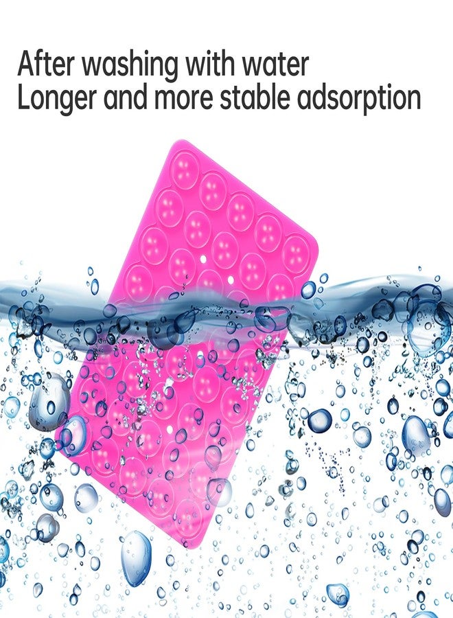 ILKCC Silicone Suction Cup Phone Case Mount Double Sided, Non Slip Phone Accessories Mount, Hands-Free Strong Grip Holder for Selfies and Videos Creators (Pink) - Image 3
