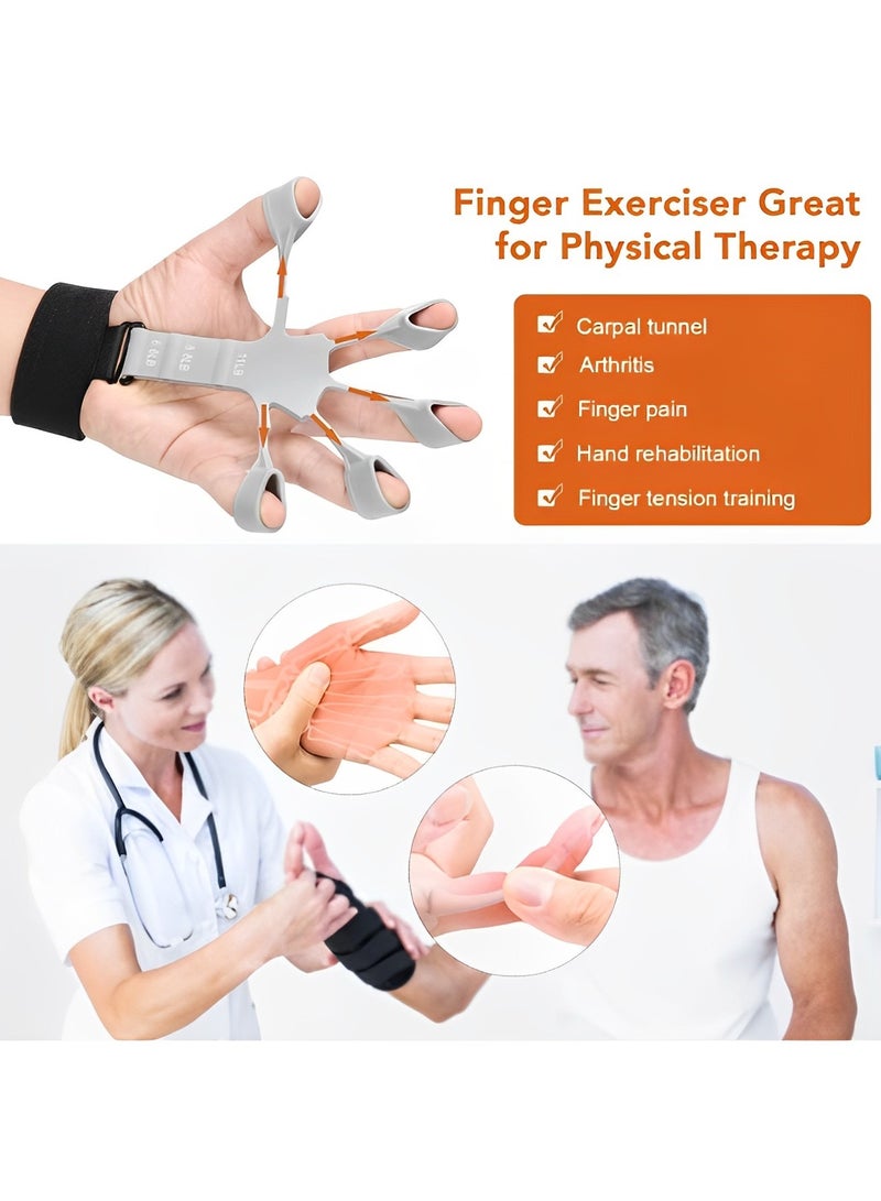 REOCLE Grip Strength Trainer Finger Strengthener Hand Strengthener 6 Resistant Level Exerciser Adjustable Hand for Therapy & Relieve Pain Arthritis  - Image 4