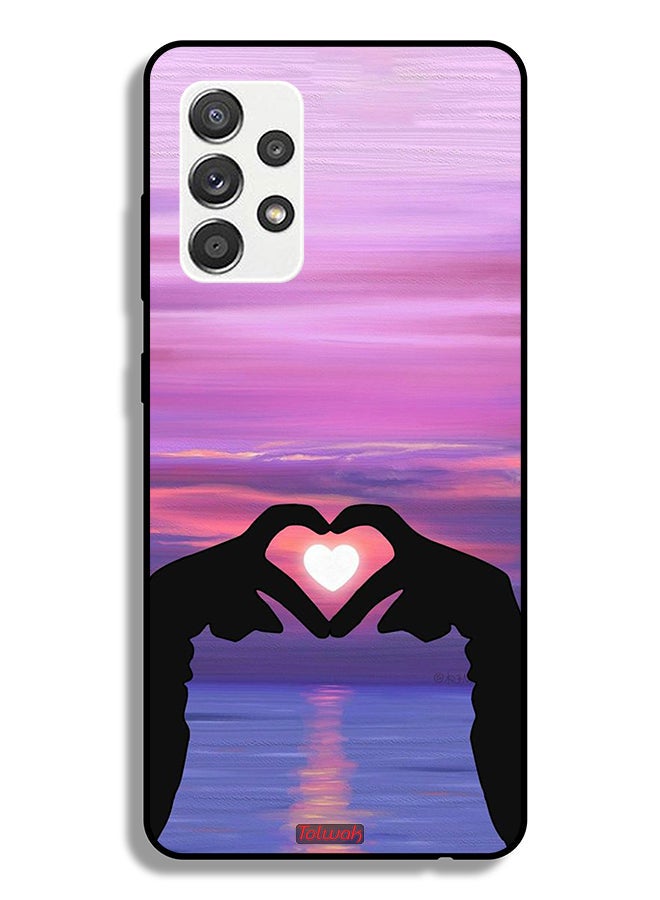 Tolwak Samsung Galaxy M32 5G Protective Case Cover Heart Moon - Image 1