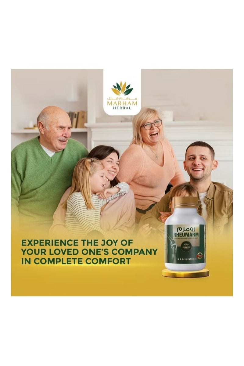MARHAM HERBAL Rheumarm Capsules: Joint Care Supplement for Healthy Joints | Pain Relief, Knee Support, and Bone Strength Supplements (60 Tablets) - Image 5