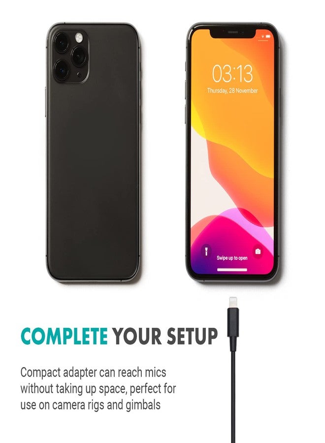 Movo IMA-4 3.5mm Male TRS to Lightning Dongle - Apple Microphone Adapter for iPhone - Aux Adapter for Mics - 3.5mm TRS Male Audio Cable to Lightning - Connects VXR10 to iPhone - Image 3