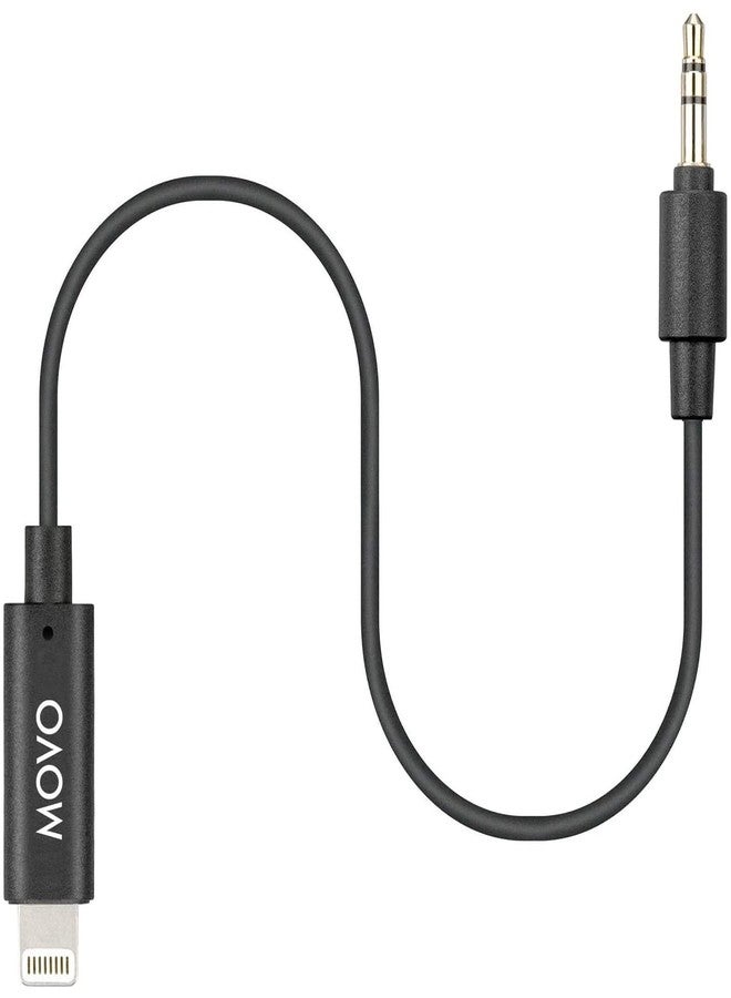 Movo IMA-4 3.5mm Male TRS to Lightning Dongle - Apple Microphone Adapter for iPhone - Aux Adapter for Mics - 3.5mm TRS Male Audio Cable to Lightning - Connects VXR10 to iPhone - Image 1