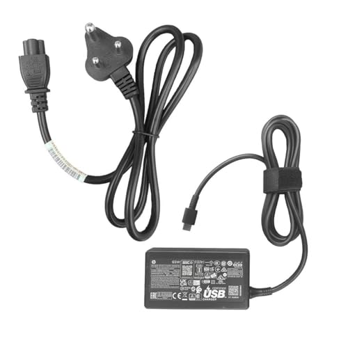 Maxelon HP Orignal 65W USB C Laptop Charger AC Adapter Replacement for HP Spectre X360,Spectre,Elitebook x360,Elitebook,Envy,Chromebook,Elite x2,ProBook Travel Type C (3 Pin with Power Cable) - Image 3