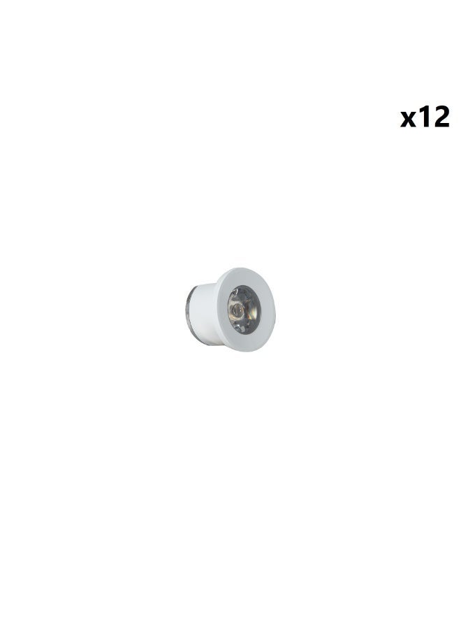 جني لايت سبوت زر 1 وات ابيض وورم جنى لايت عدد 12 - Image 1