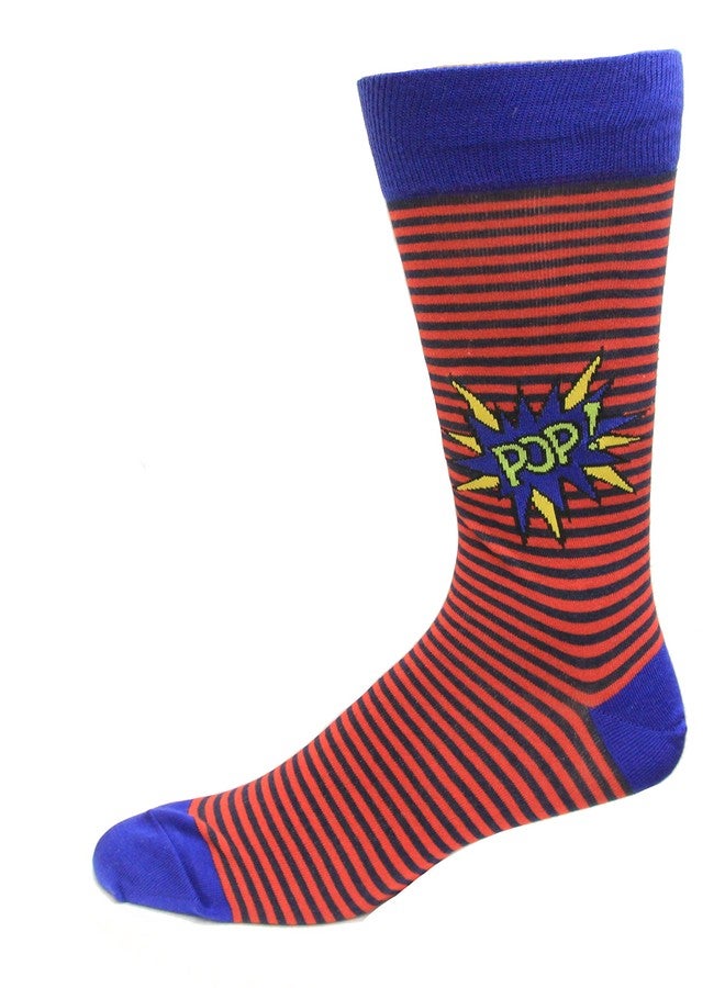 Hot Sox Mens Pop Socks 1 Pair, Red, Shoe Size: 10-13