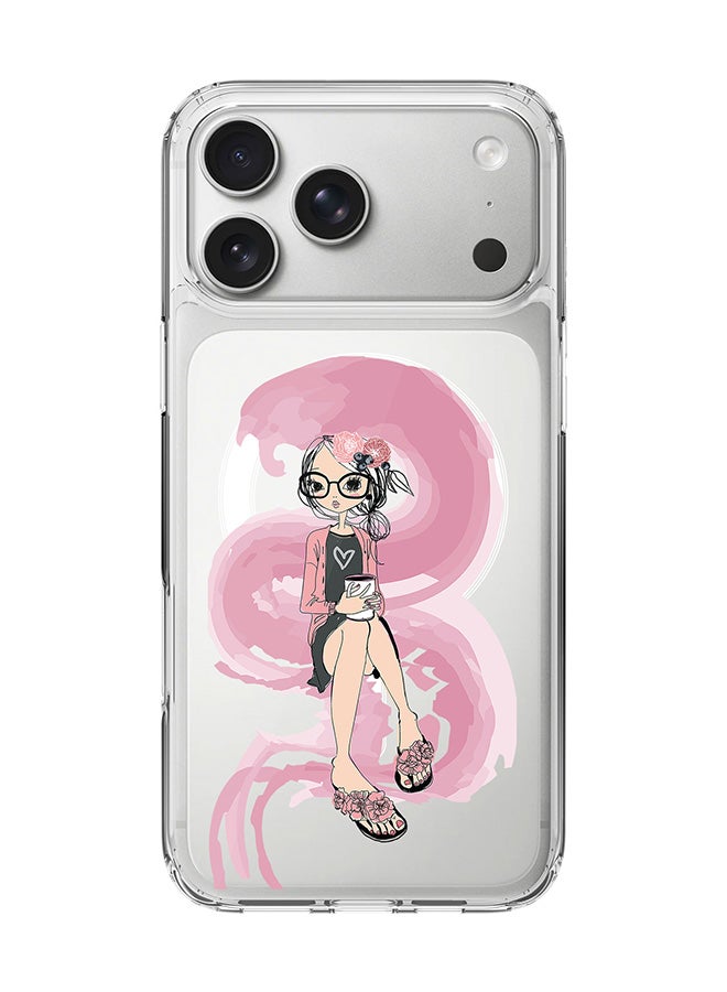 Classic Clear MagSafe Case for iPhone 17 Pro Max , Hybrid Soft Case Flexible Edges Anti Drop TPU PC Gel Thin Transparent Cover [ Designed for iPhone 17 Pro Max ] - Nerdy Cute