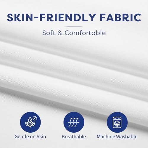 Comfyanno Cot Sheets for Daycare Standard Size - 23" x 51" - 10 Pack Bulk - Daycare Essentials - Soft & Comfortable Brushed Microfiber - Fitted Cot Cover - for Preschool Kids Nap Time - White - Image 3